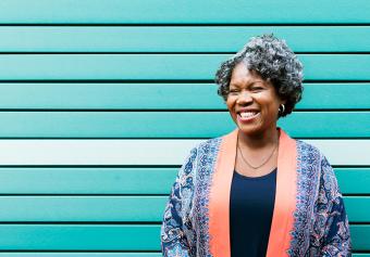 African American woman smiling